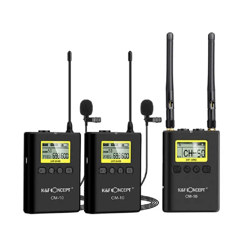 AABB-K &amp F Concept Cm-10 Uhf 100 м профессиональный беспроводной микрофон система приемник + 2