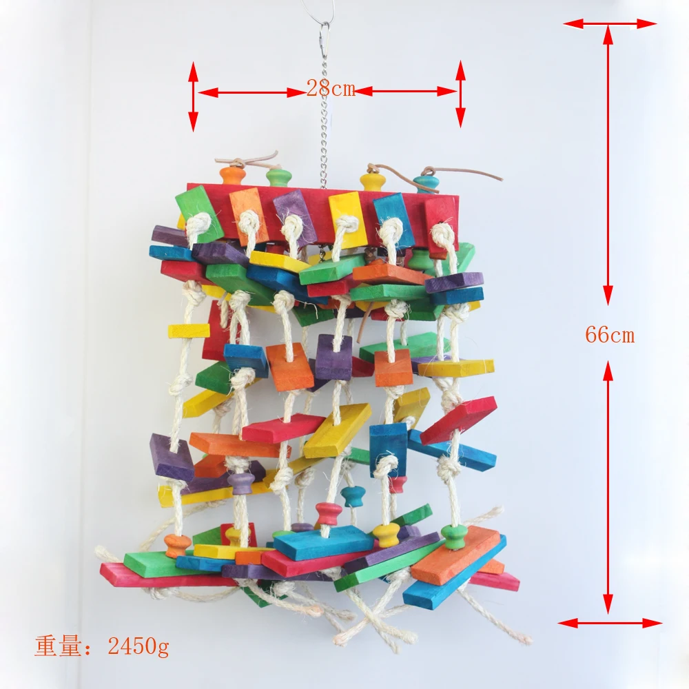 Деревянные игрушки для птиц Цветные Игрушки маленьких и больших попугаев или