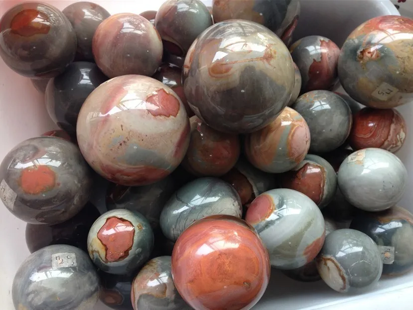 55 60 мм натуральный полихромовый океан Сфера из яшмы Кристалл исцеляющий