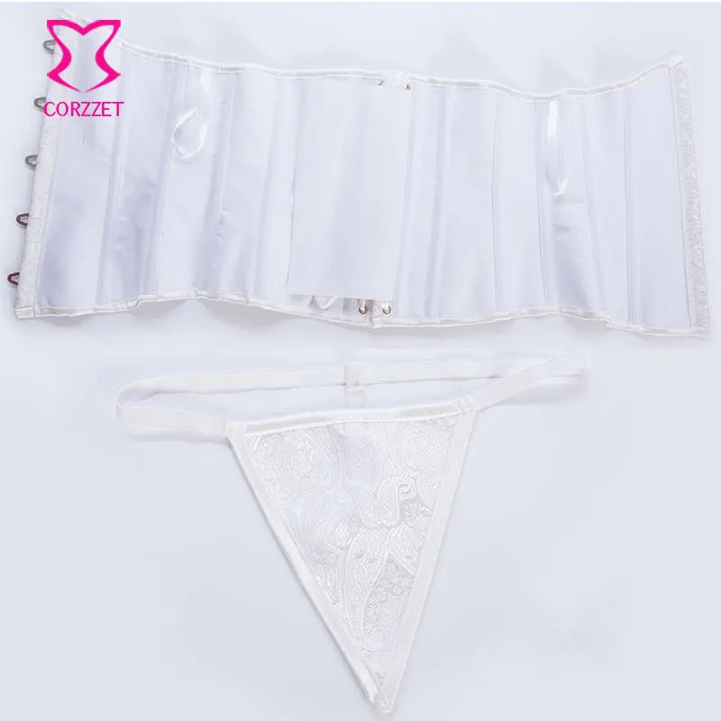Корсет женский с узором пейсли белый корсет на талию нижнее белье в готическом