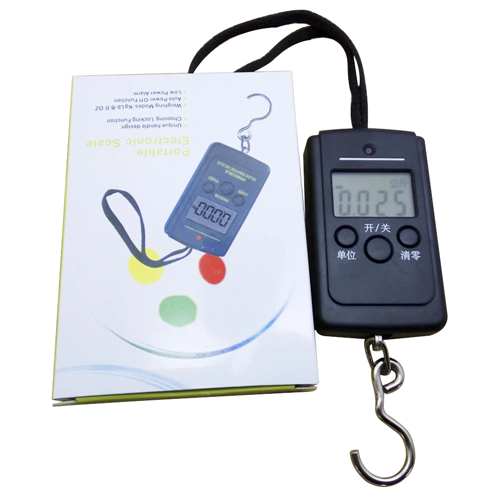 

Mini Digital Fishing Scale Fishing Baggage Travel Weighing Rod Scale Hanging Electronic Hook Scale 40kg x 10g Weighing Tool