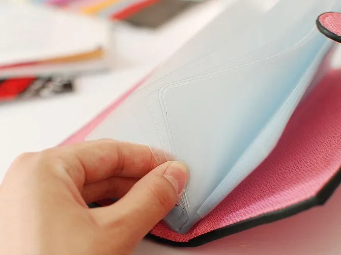 55 кожа женщины женский бизнес id держатель кредитной карты дело обложка для