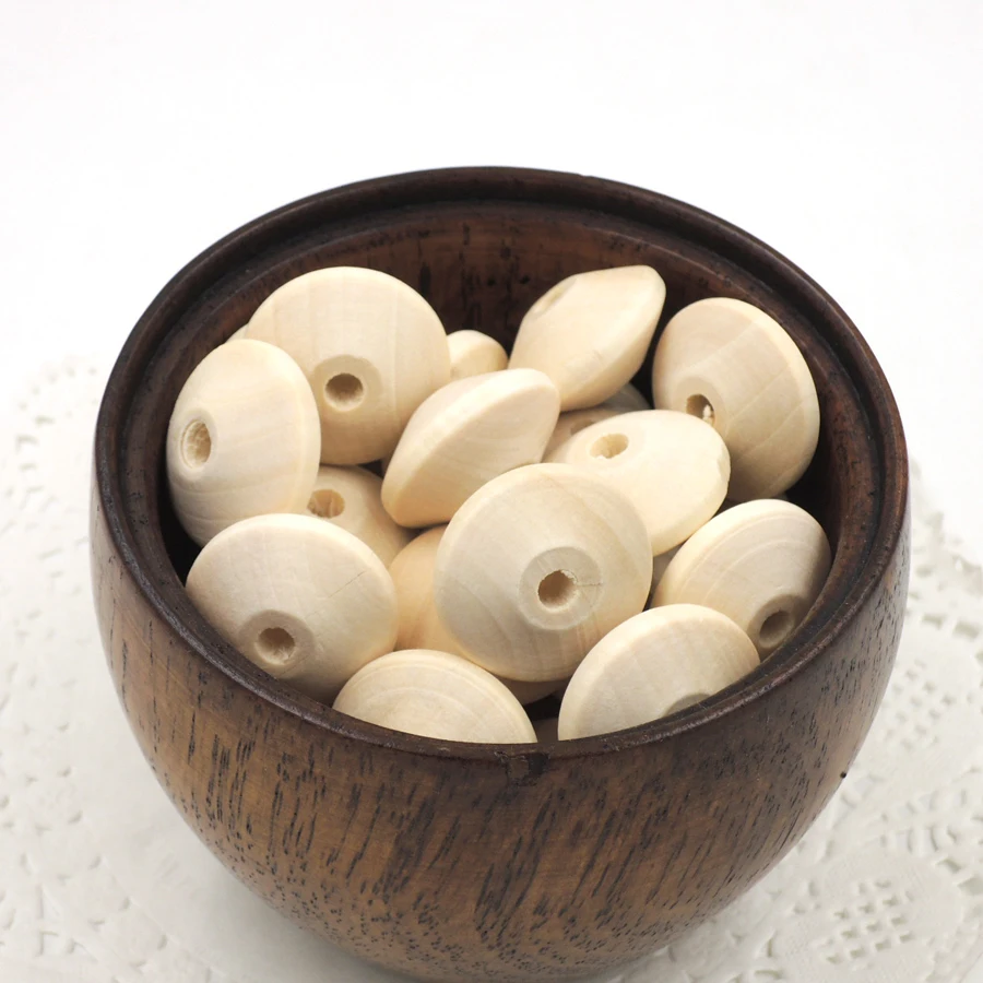 100 шт. деревянные бусины 25 мм|beads natural|25mm wooden beadsabacus beads |