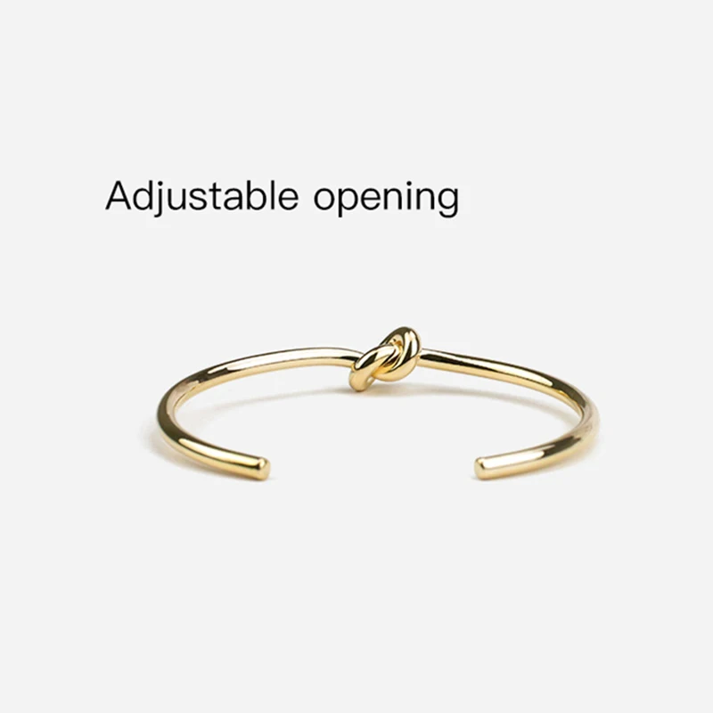 GWACC Gold Color Metal Single Circle Knotted Bracelets Bangle For Women Original Cool Creative Design Fashion Jewelry Vintage | Украшения и