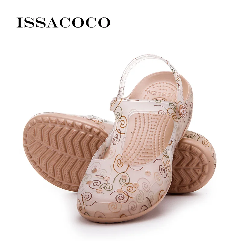 ISSACOCO/тапочки; женские сандалии; женские летние туфли на танкетке; Sandalias Terlik Pantufa sandalia feminina