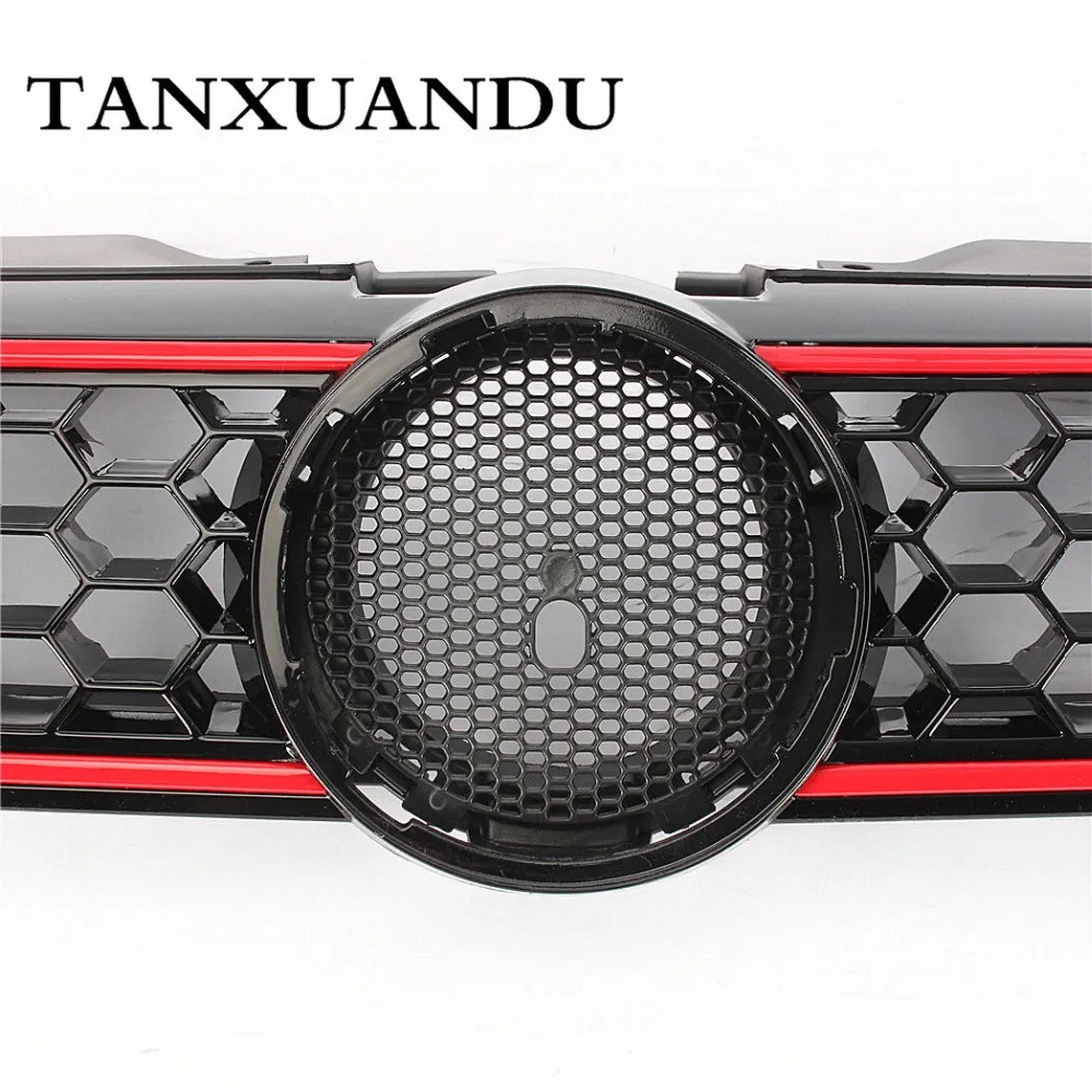 Red Trim Front Bumper Center Honeycomb Mesh Grill Grille Fit For VW Gli Jetta NCS MK6 2011-2014 Sedan 5C6 853 651 B 5C6853651B | Автомобили