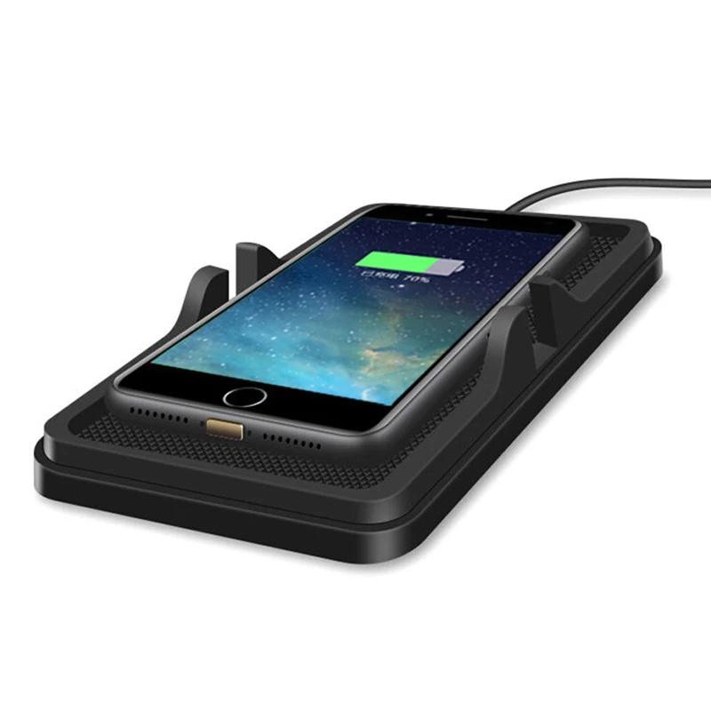 Зарядное устройство для автомобиля на 10 Вт с беспроводной зарядкой Qi и подставкой для быстрой установки на приборной панели для iPhone XR.