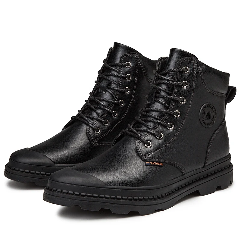 MYCORON New Arrivals Autumn Winter Shoes Men Leather 2019 Brand Designer Snow Boots Male Work Bota Masculina Couro | Обувь