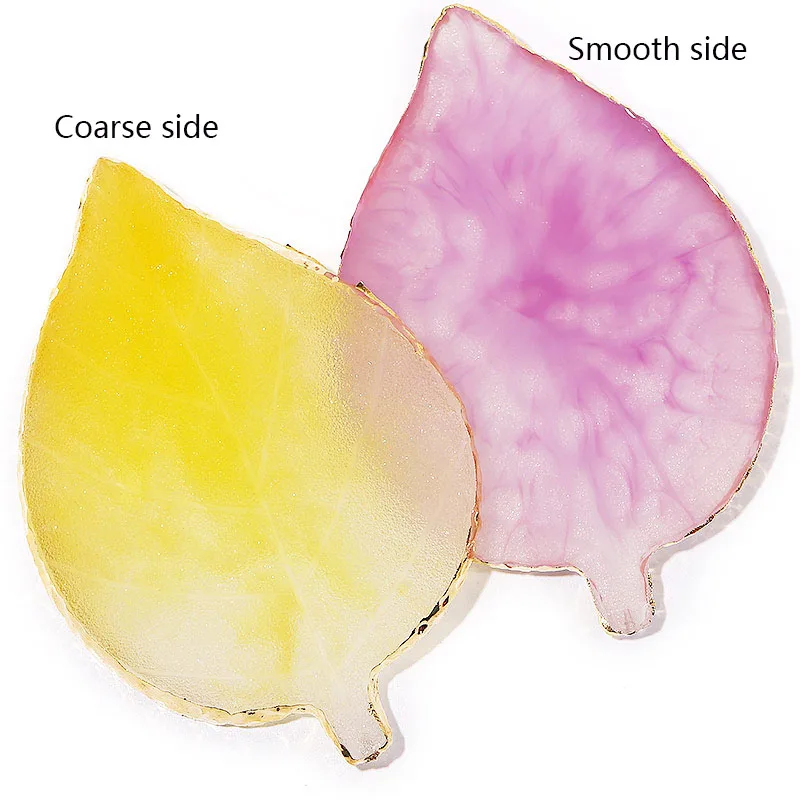 1pc Resin Leaf Gem Stone Gradient Nail Art Palette Acrylic UV Gel Polish Holder Paint Dish Glue Manicure Display Shoot Tool New |