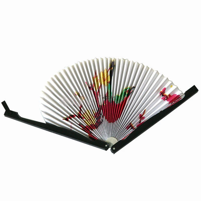 

2PCS Paper Folding Chinese Oriental Floral Hand Fans Wedding Favours Table outstanding quality