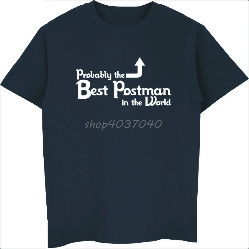 Смешная футболка с надписью вероятно лучший почтовый человек в мире | Мужская