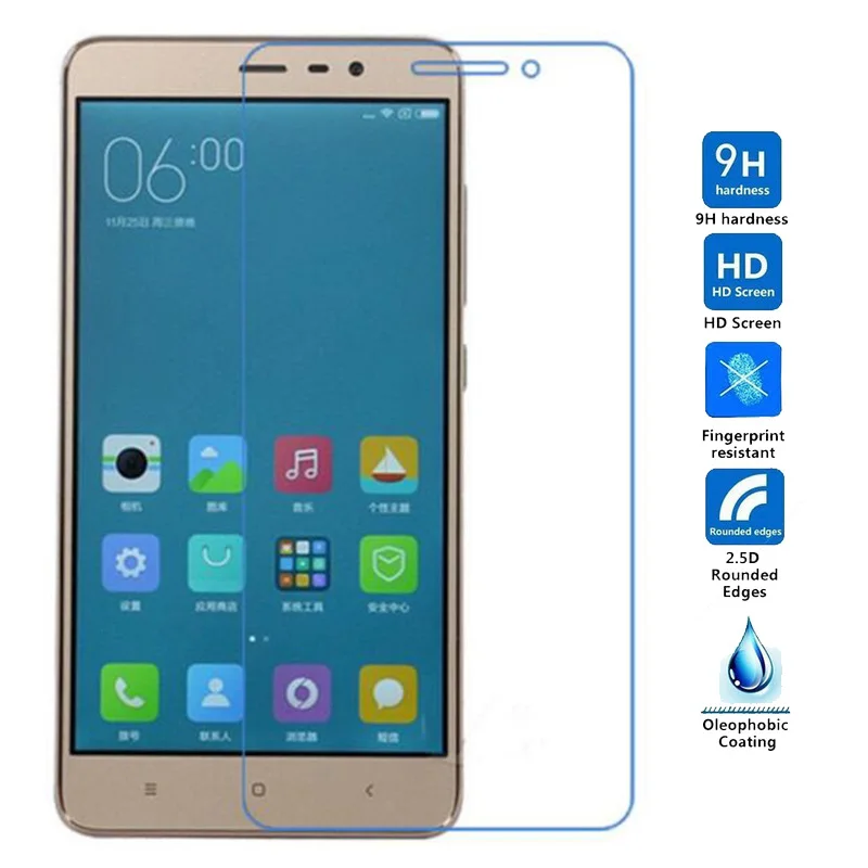 Защитная пленка для Xiaomi Redmi Note 2 закаленное стекло 3 note телефона|Защитные стёкла и
