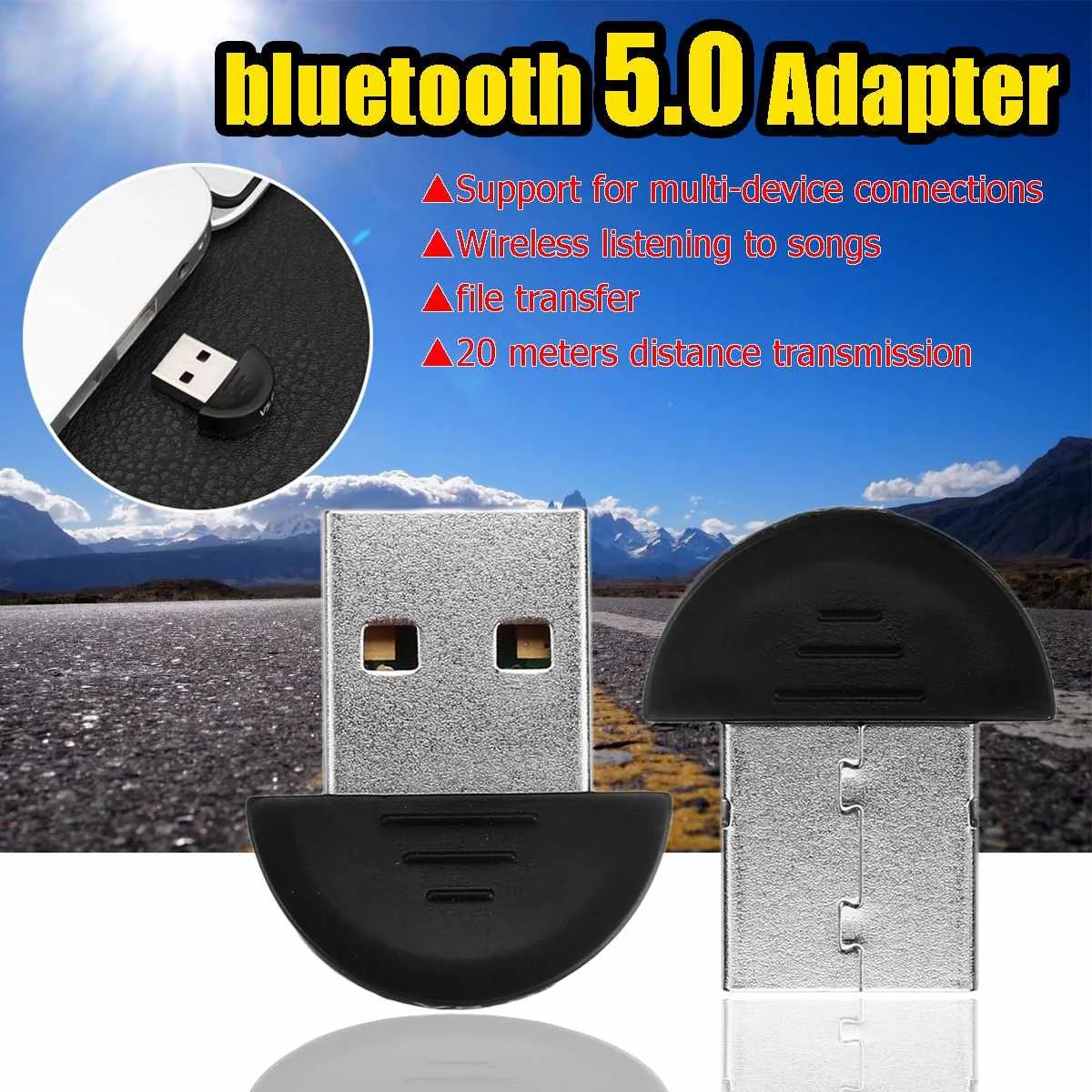 LEORY Mini USB портативный bluetooth 5 0 аудио передатчик приемник адаптер для планшетного