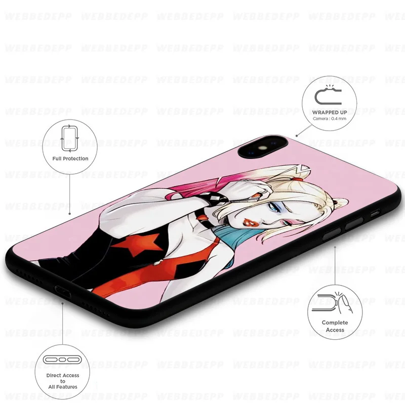 WEBBEDEPP Harley Quinn отряд самоубийц мягкий силиконовый чехол для iPhone 11 Pro Xr Xs Max X или 10 8 7 6