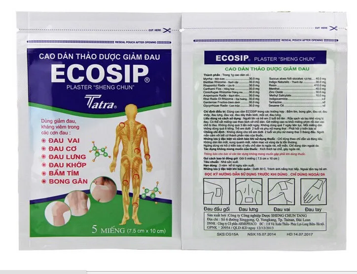 50 шт/10 пакетиков ECOSIP Лечение остеоартрита кости гиперплазия омартрит ревматалгия спондилез паста обезболивающий пластырь