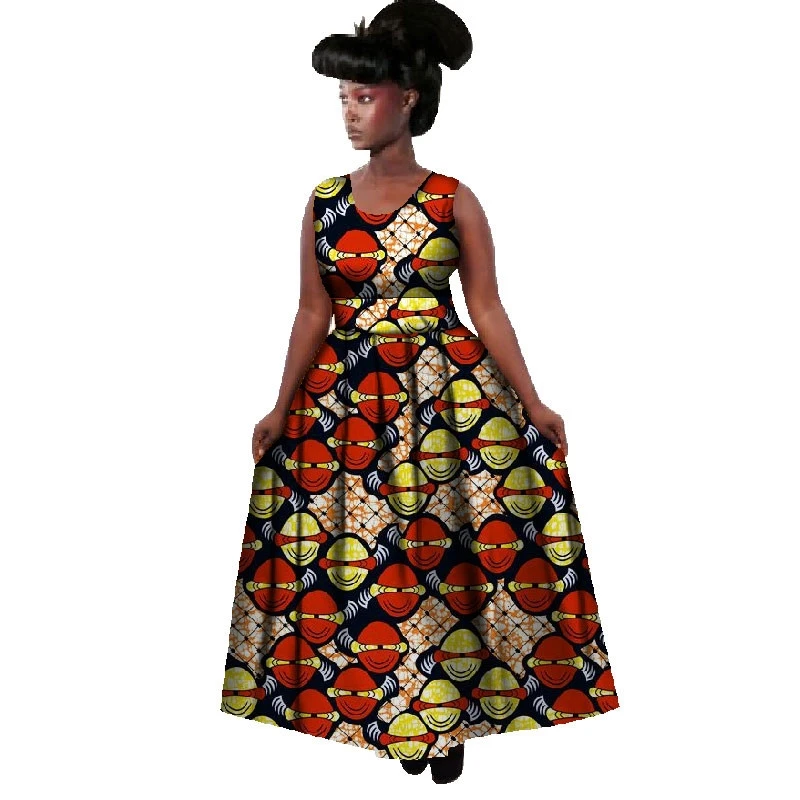 2019 Новые африканские платья женские Базен Riche восковой печати плюс размер
