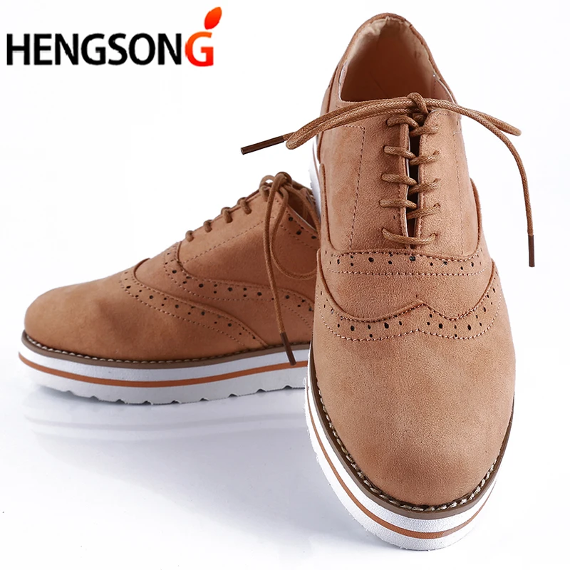 

Women Flats Women Platform Shoes Oxfords British Style Creepers Cut-Outs Flat Casual Shoes Rubber Brogue Shoes