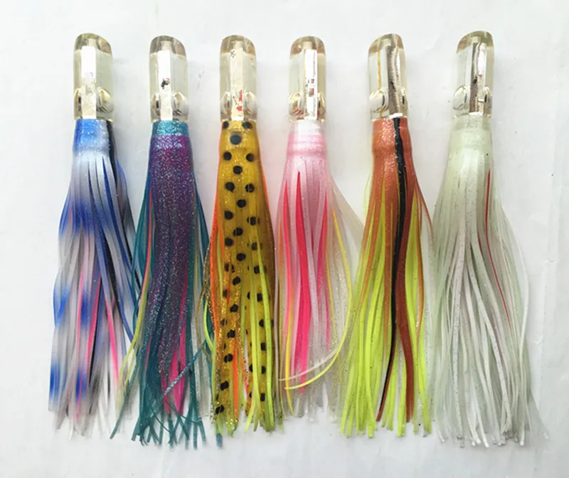 

11inch 110g Octopus Skirt Tuna Lure Sea Fishing Lure Marlin Lure Big Lure Game Trolling Resin head With Double Octopus Skirt
