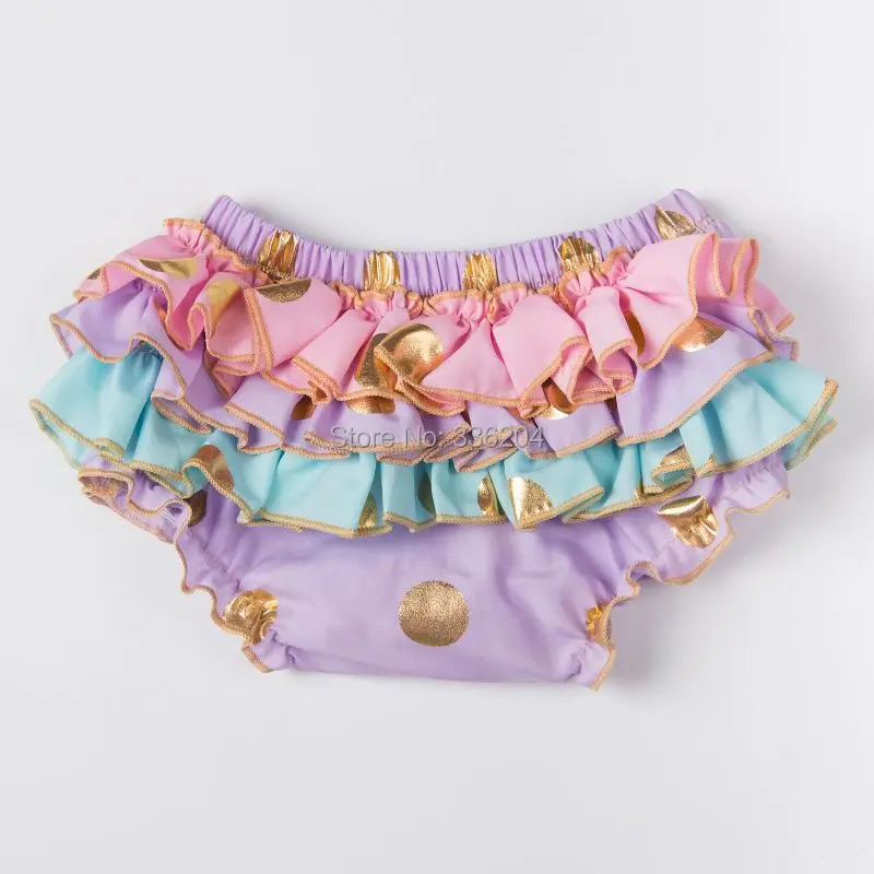 Золотые шаровары в горошек для маленьких девочек подгузник с оборками реквизит