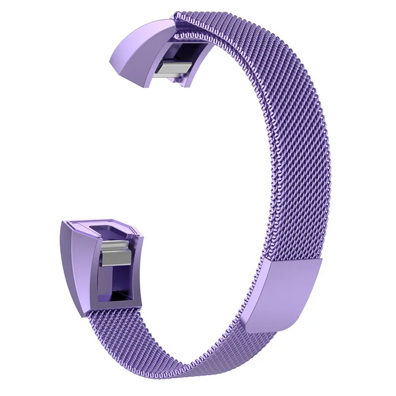 Light purple Замена нержавеющей стали ремешок для часов Магнитный Миланский Для Fitbit Alta/Alta HR/Ace - Цвет: Light purple