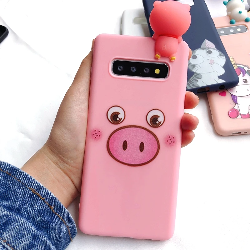 S8 S9 S10 3D чехол для Etui samsung Galaxy S8 S9 S10 Plus чехол Note 8 9 медведь Единорог Kawaii чехол для Coque samsung S7 Edge чехол - Цвет: 2