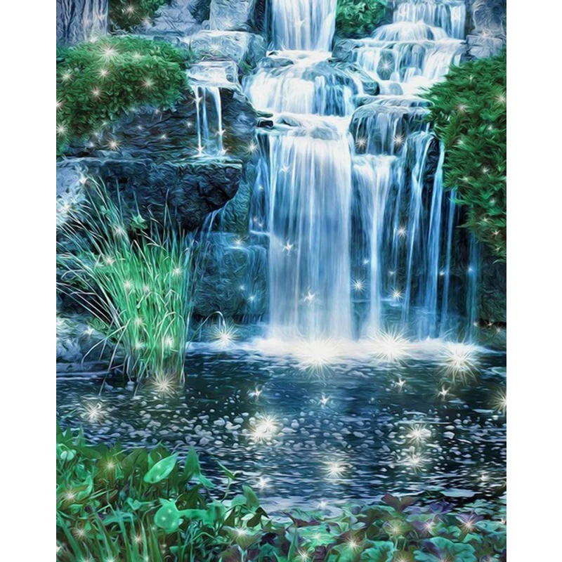 

River waterfall diamond Embroidery diy diamond painting mosaic diamant painting 3d cross stitch pictures H587