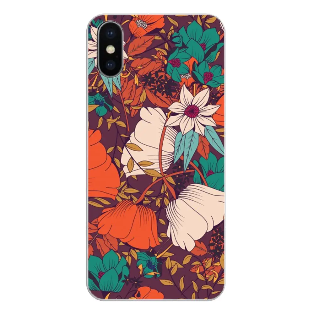 Flowers Pattern Vintage Ring Grip Peony Rose Silicone Skin Cover For Samsung Galaxy Note 8 9 S9 S10 A8 A9 Star Lite Plus A6S A9S |