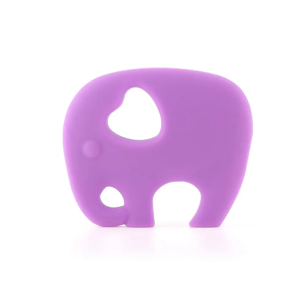 purple Elephant TYRY. HU 1 шт., силиконовый Прорезыватель для зубов в виде слона, ожерелье для прорезывания зубов, подвеска для прорезывания зубов - Цвет: purple Elephant