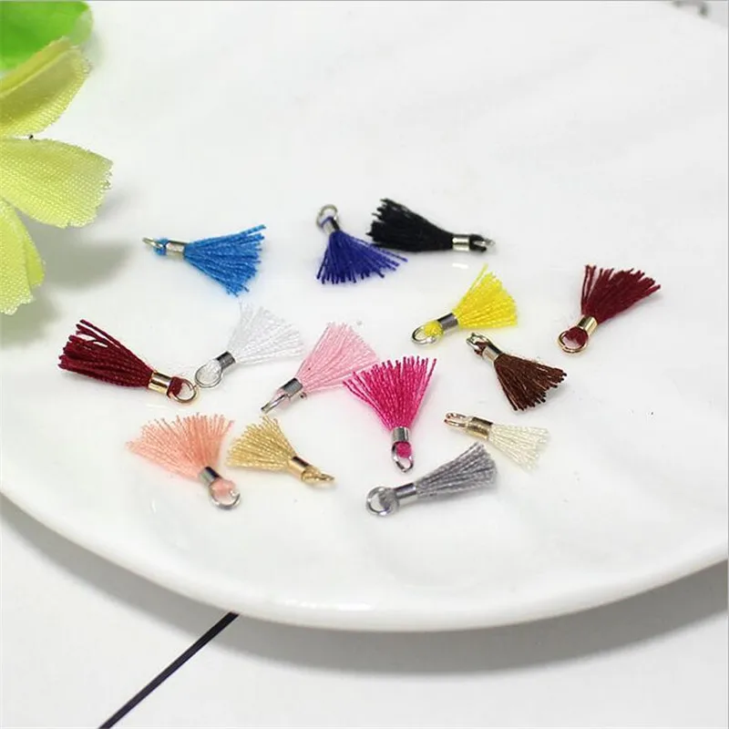 10 шт./лот мм маленькие хлопковые кисточки с соединительным кольцом для