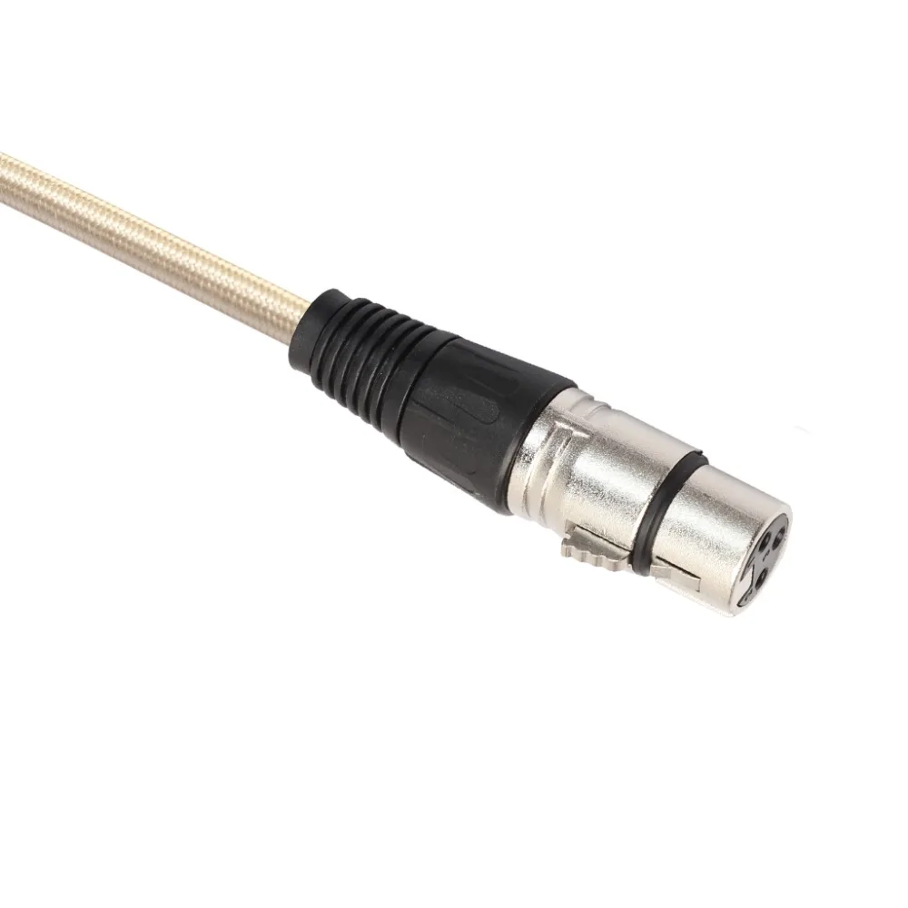 1m3m5m10mNylon чистая Золотая цветная 3Pin XLR кабель для мужчин Женский балансный