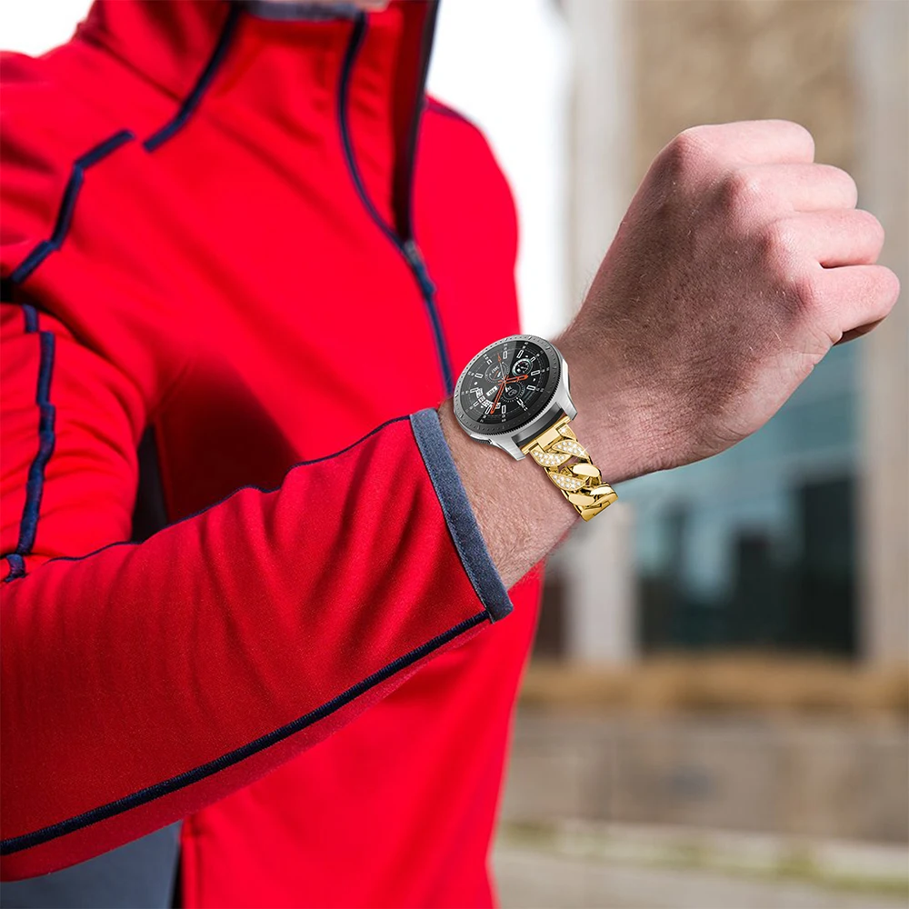 Ремешок 22 мм для Samsung Gear S3 браслет huami Amazfit Stratos 2 2S ремешок Galaxy 46 аксессуары часов |