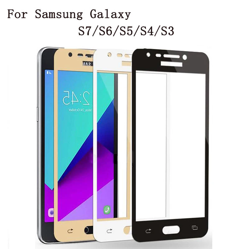 Закаленное Стекло для samsung Galaxy S7 чехол полное покрытие защитный Экран протектор S6