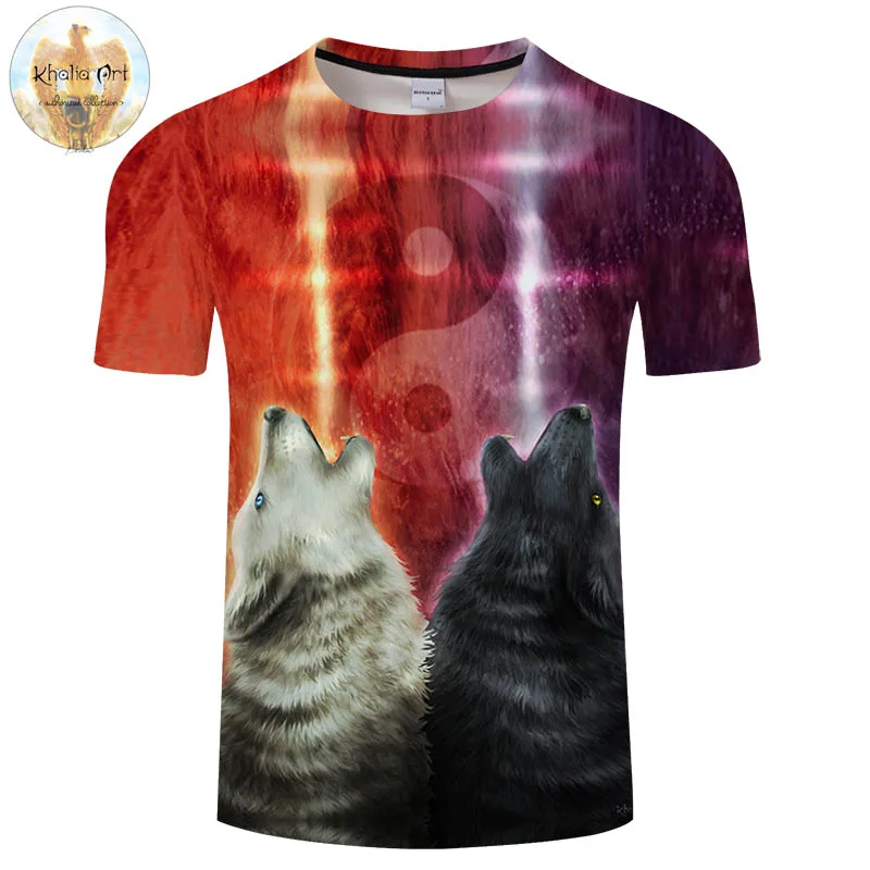 We want let the world know by KhaliaArt Art Wolf футболка 3D Футболка мужская уличная короткий рукав