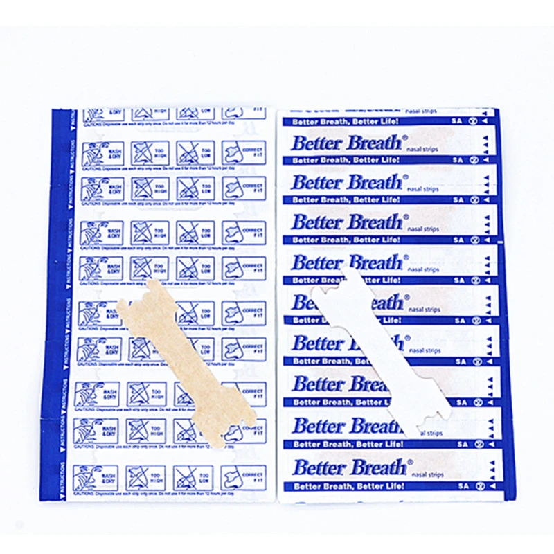 

50pcs/lot (66x19mm) High Quality Stop Snore Sleep Breathing Nasal Dilator Strips for Snoring