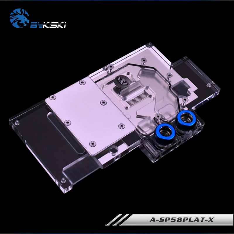 Bykski A SP58PLAT X полноэкранная видеокарта блок водяного охлаждения для Sapphire Nitro + RX580