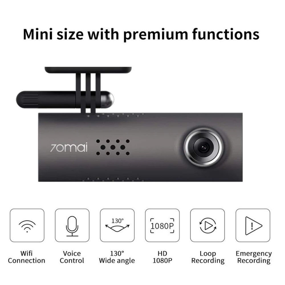 Голосовое управление Xiaomi 70mai Автомобильная камера Full HD 1080P Dash Cam Wi Fi ночное видение