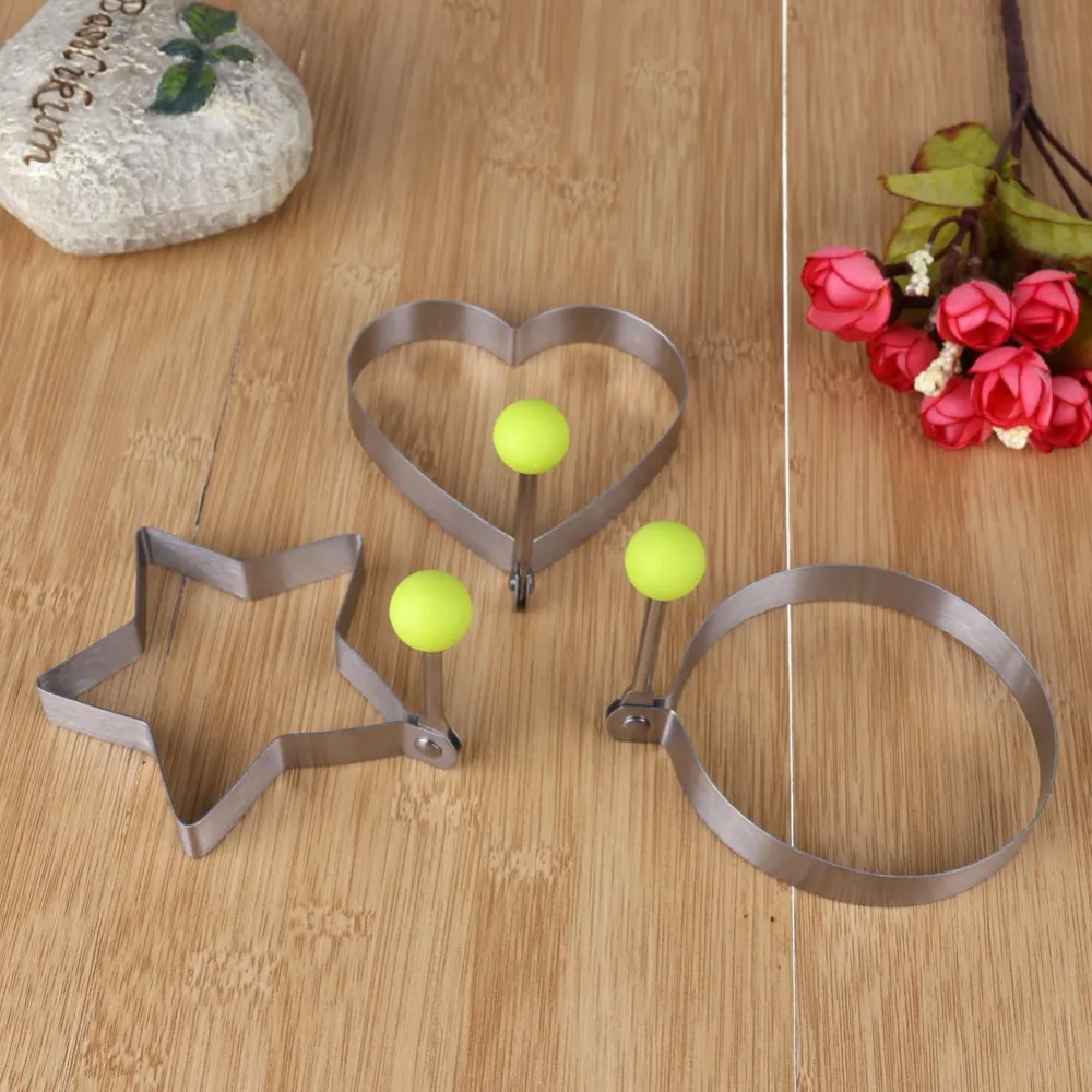 Креативная форма для жарки яиц из нержавеющей стали в виде звезды сердца круга