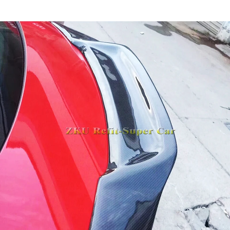 R Стиль углеродное волокно задний багажник крыша губа спойлер окно крыло для Audi A3