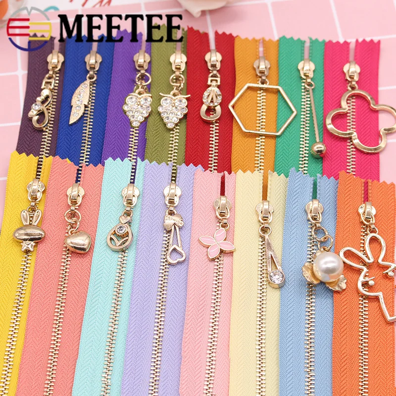 Meetee 2 5 шт./40/50 см 3 # металлическая молния с закрытым концом автоматической