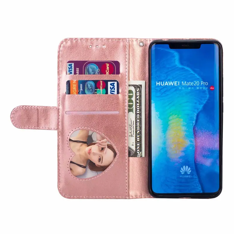 Для Huawei P30 Plus P20 Mate 20 Lite 10 Pro кошелек из искусственной кожи силиконовый Блестящий