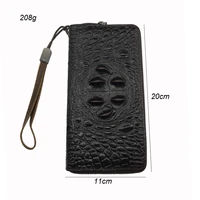 long simple purse men wallet genuine leather solid wallets
