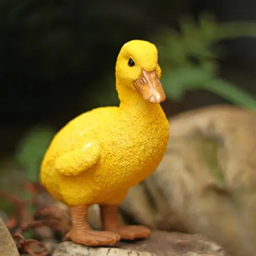 Resin Duck figures Garden decoration Outdoor statue Yard in Yellow (a pair) |