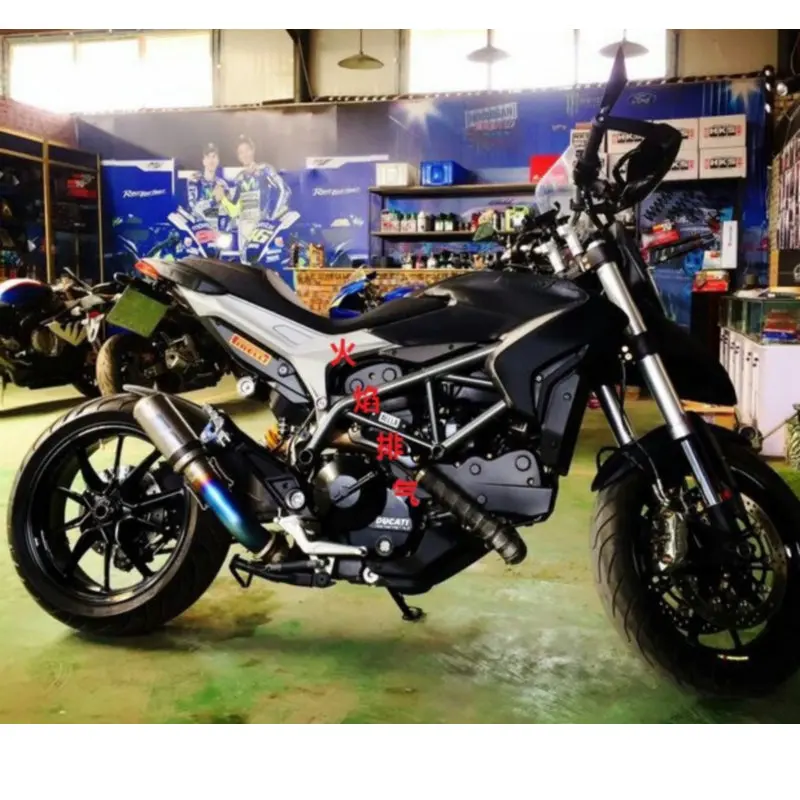 MOKALI motorcycle exhaust pipe for Ducati hypermotard 821 Titanium muffler + mid link motor escapment | Автомобили и мотоциклы