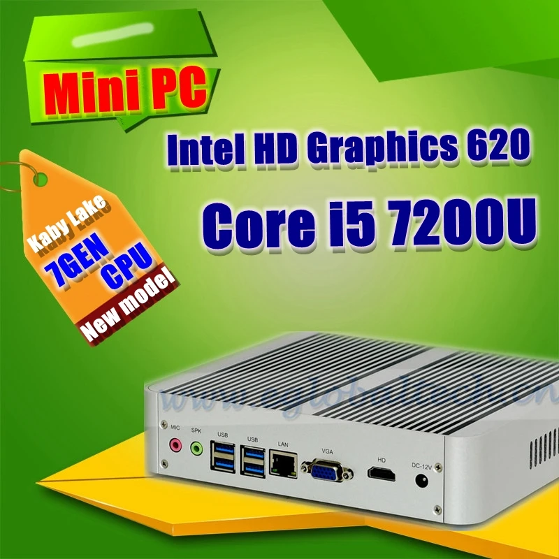 [7-го поколения процессор мини ПК] Intel Core i5 7200U в ПК Windows 10 Kaby Lake 2 4 ГГц HTPC компьютер HD