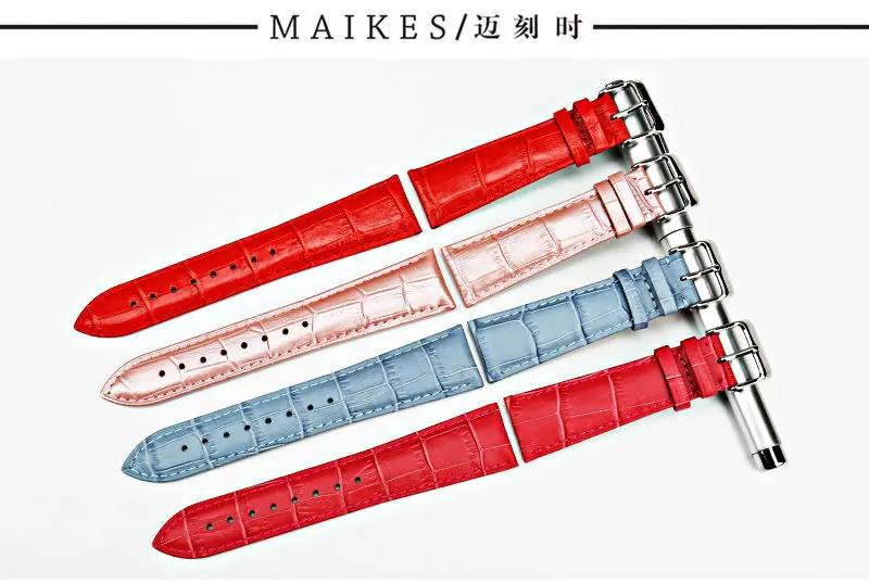 MAIKES, новинка, аксессуары для часов, 12 мм-22 мм, Ремешки для наручных часов, женские, синий, натуральная кожа, ремешок для часов, браслет для Citizen, ремешок для часов