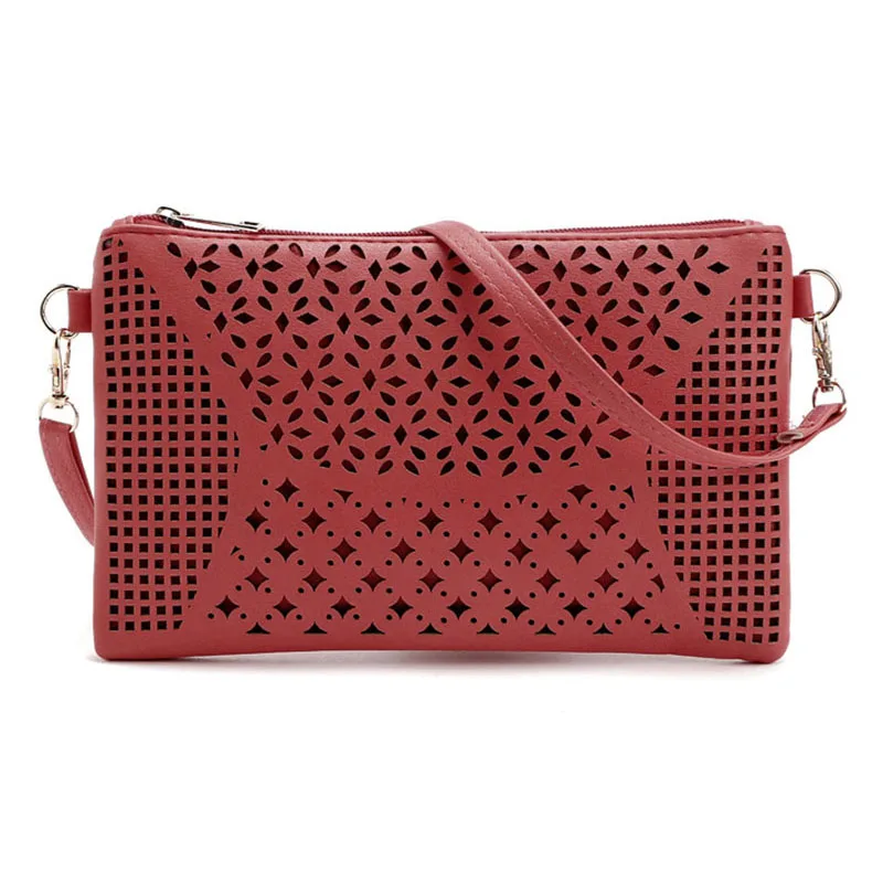 2017 Винтаж Женщин Выдалбливают Мини Щитка Сумка Кожа PU Креста Тела Модельер