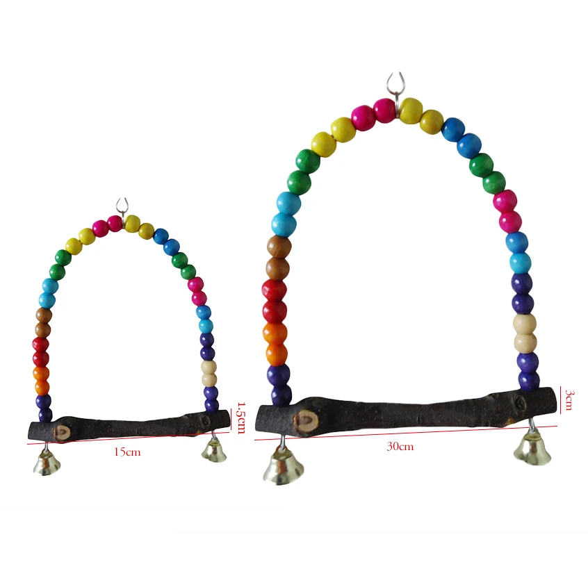 Красочные животные искусственный попугай качающийся с колокольчиком