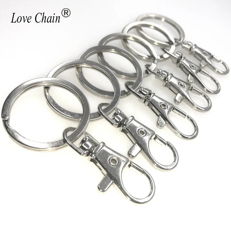 LoveChain 6 шт. искусственная Золотая застежка-карабин зажимы для ключей брелок