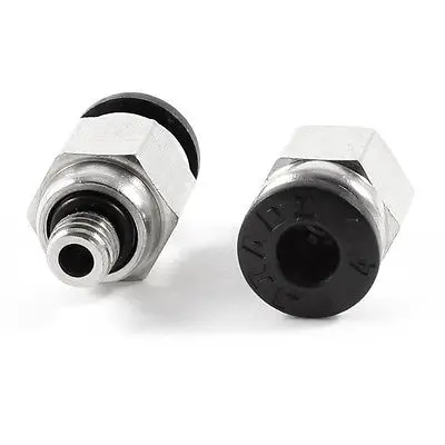 

2 Pcs 5mm OD Tubing 4mm Push In Joint Pneumatic Connector Quick Fitting