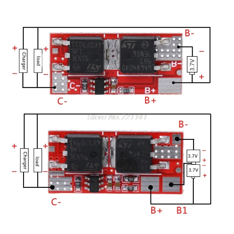 BMS Li Ion плата 1S 2S PCM PCB схема защиты аккумулятора 18650 зарядный Модуль Oct18